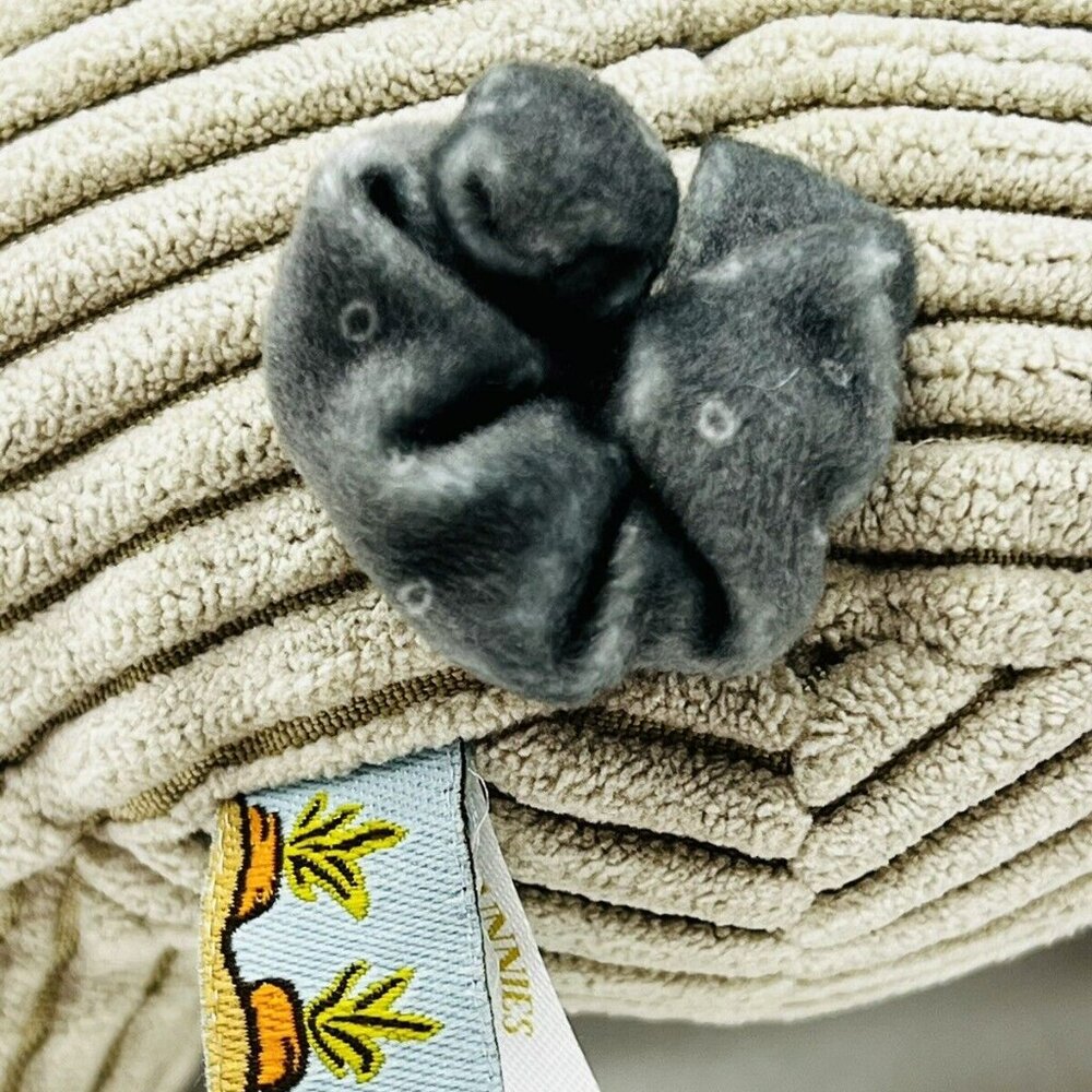 Bunnies By The Bay Elephant Gray Corduroy Blue Dots Baby Lovey 8 inch Plush 2017 - Picture 6 of 9